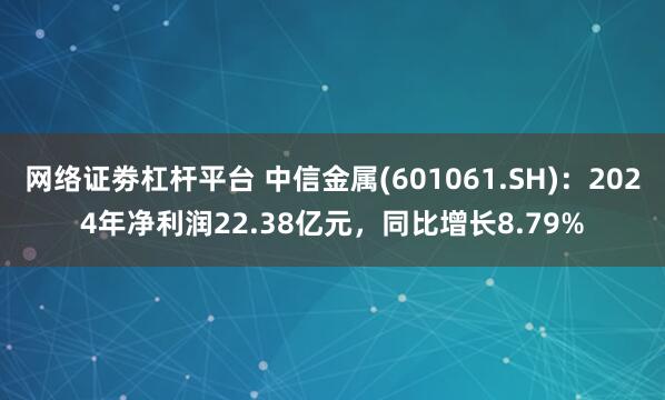 网络证劵杠杆平台 中信金属(601061.SH)：2024年净利润22.38亿元，同比增长8.79%