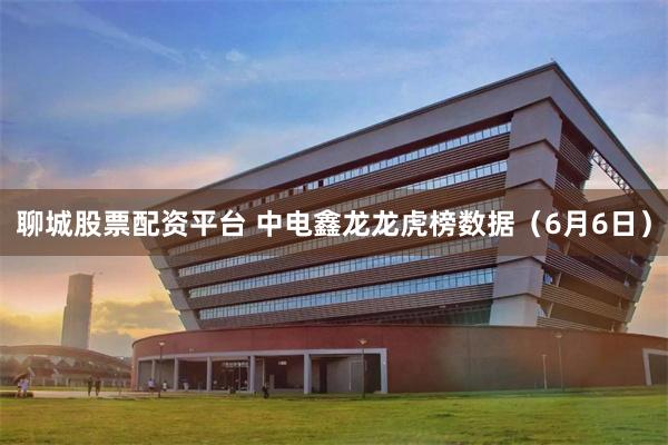 聊城股票配资平台 中电鑫龙龙虎榜数据（6月6日）